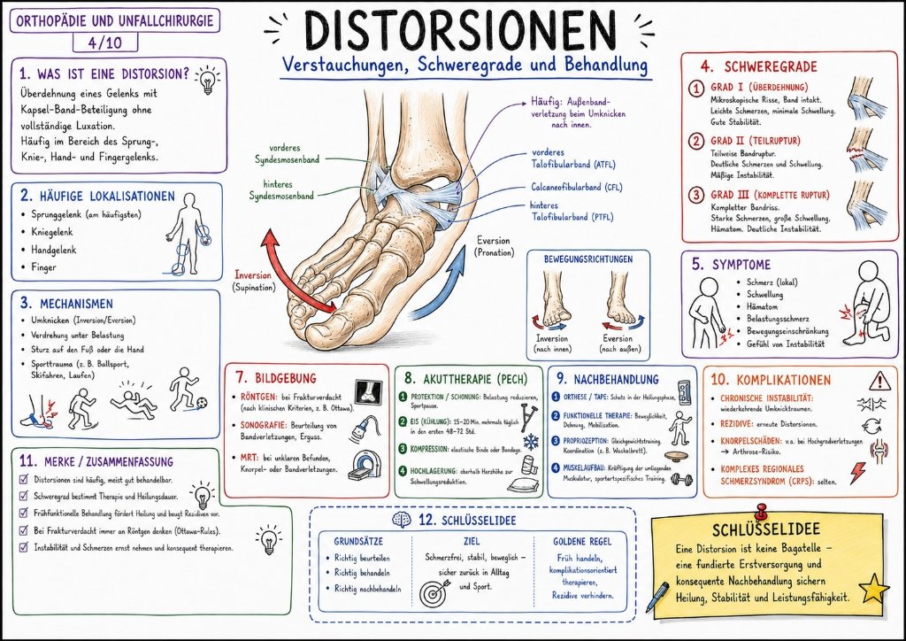 Distorsionen: Verstauchungen, Schweregrade und Behandlung